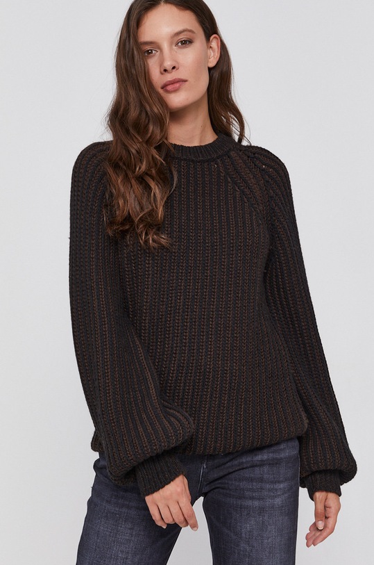 Joop! Sweter okrągły czarny 30028739