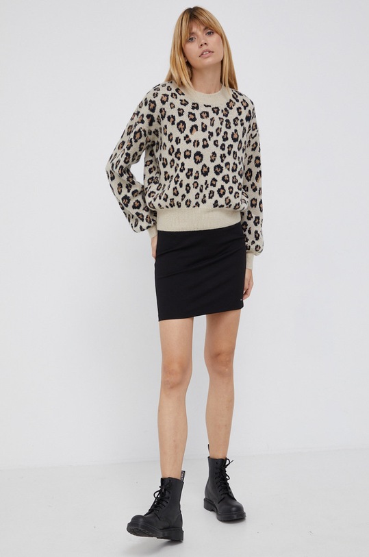 Pepe Jeans Sweter z domieszką wełny PL701774.0AA beżowy AW21