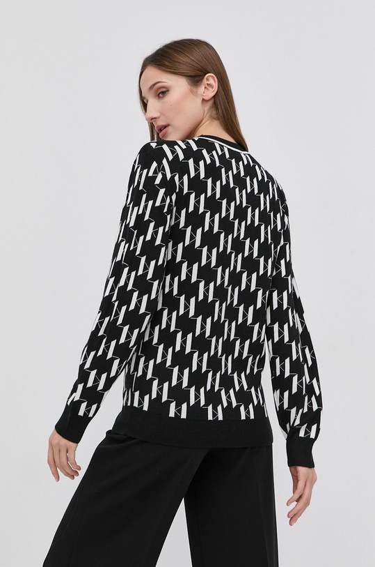 Odzież Karl Lagerfeld Sweter z domieszką wełny 216W2006 216W2006 czarny