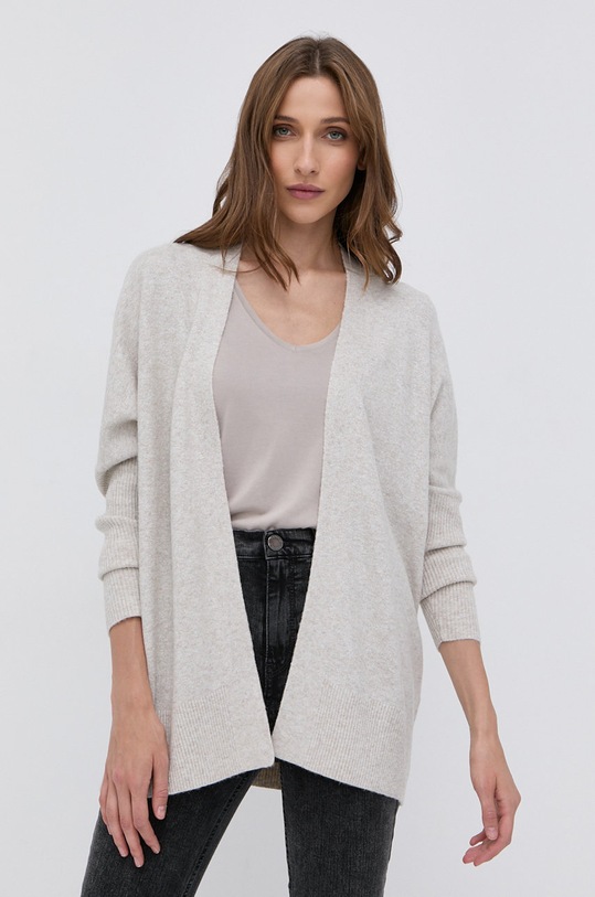 Morgan kardigan z domieszką wełny z domieszką wełny szary MDOUDOU