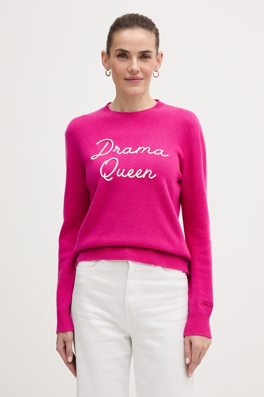 MC2 Saint Barth sweter wełniany okrągły różowy QUE0010