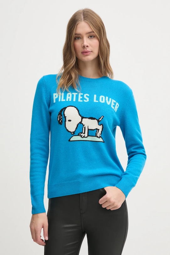 MC2 Saint Barth sweter wełniany okrągły niebieski QUE0010