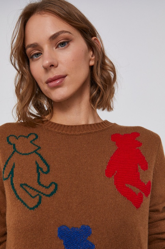 Sveter United Colors of Benetton hnedá 1235E1P09.902