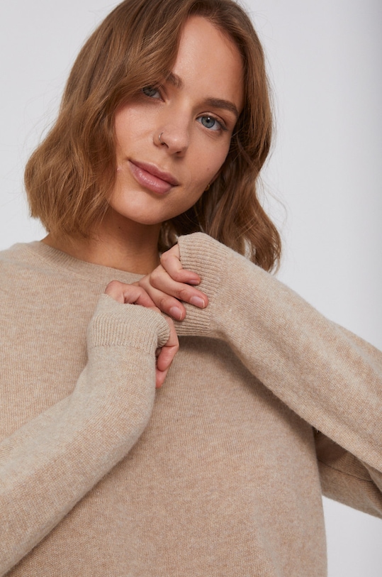 United Colors of Benetton Pulover de lână subtiri bej 1002D1K01.562