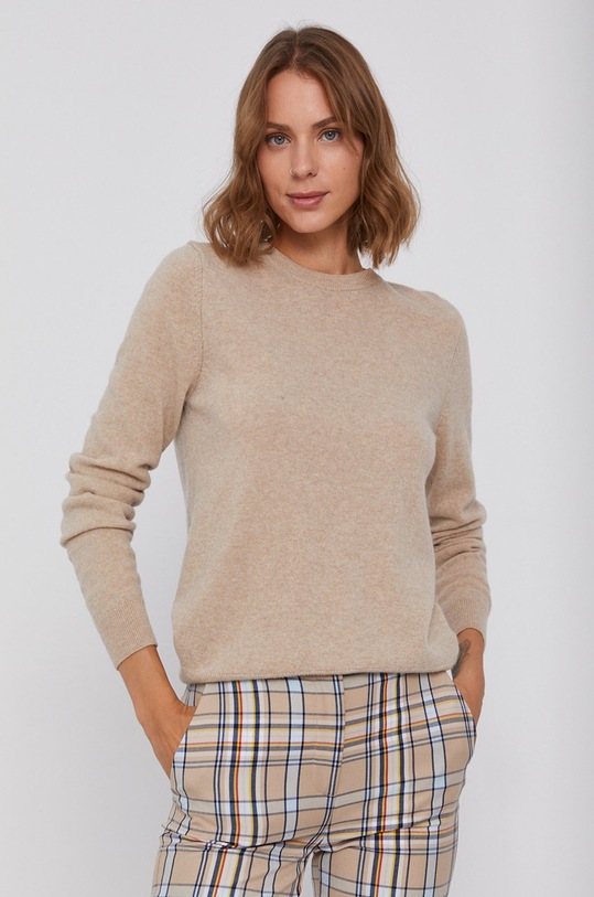 United Colors of Benetton Pulover de lână bej 1002D1K01.562