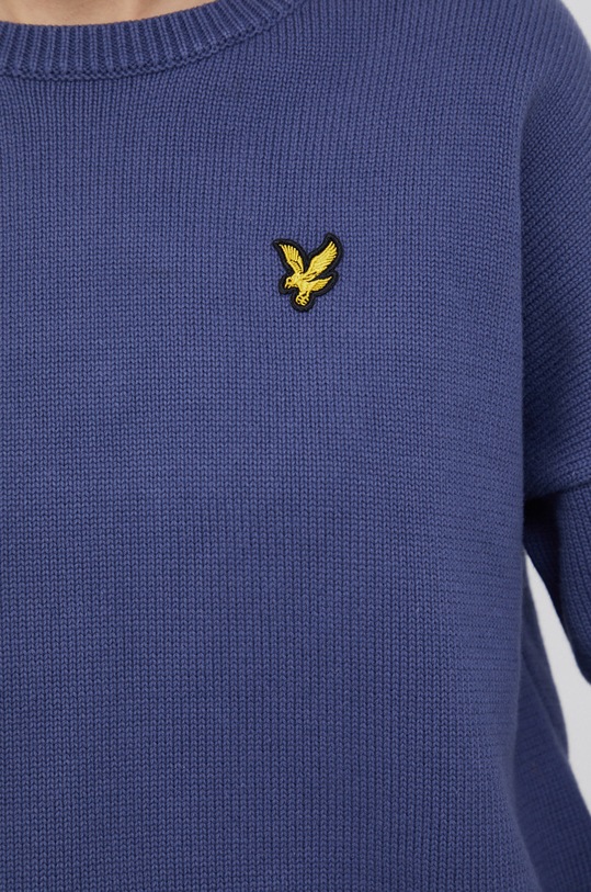 Lyle & Scott Sweter bawełniany KNW1200V.W524 fioletowy