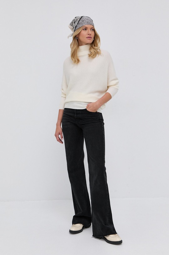 Vlněný svetr AllSaints WK153M béžová AW22