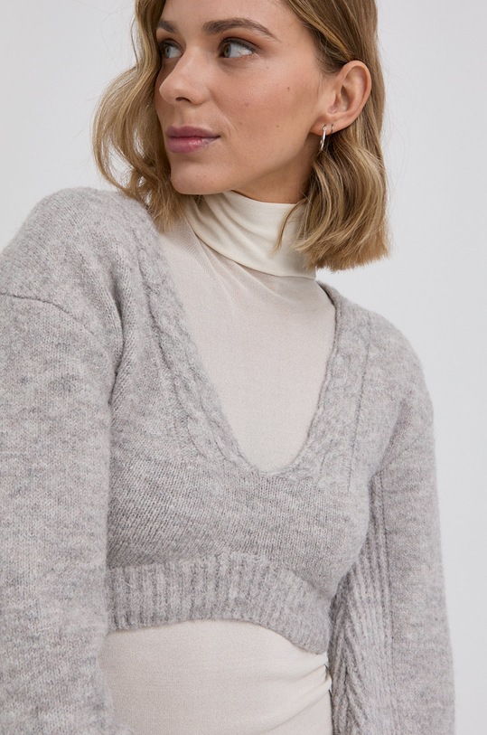 For Love & Lemons Sweter szary KFA21S801