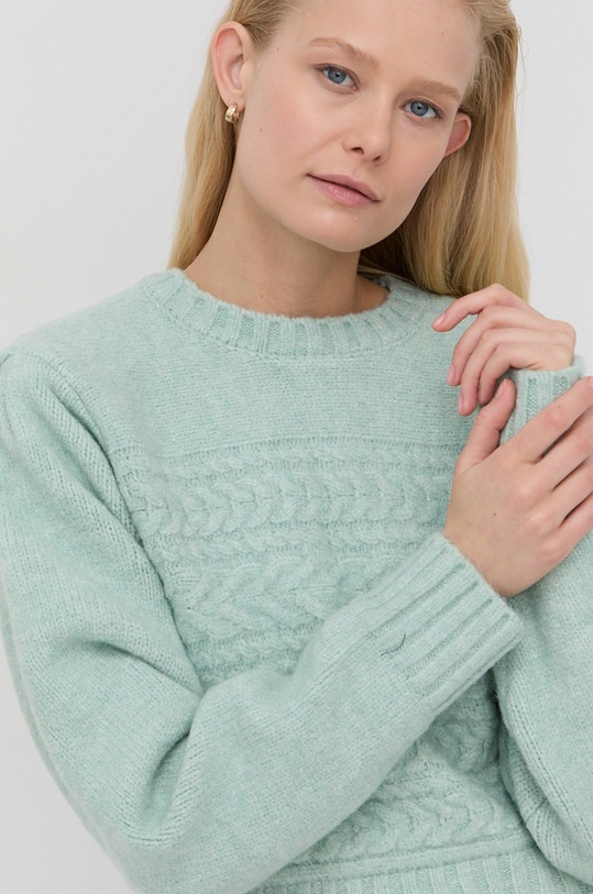 For Love & Lemons Sweter zielony KFA21S103