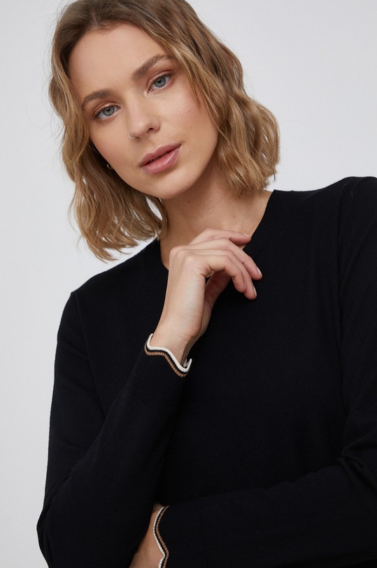 Sisley - Pulover negru 14ETM1B19.901