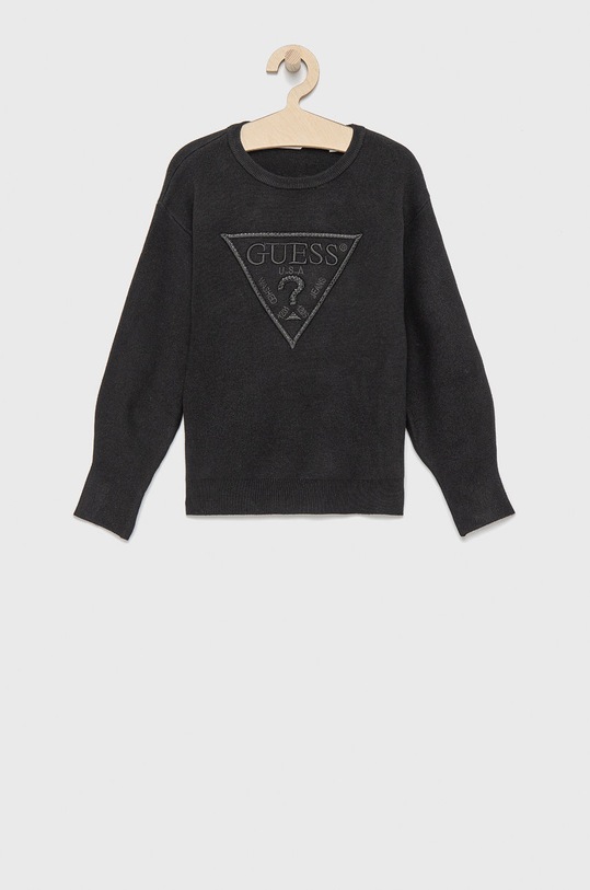 Guess Sweter dziecięcy aplikacja czarny J1YR00.Z26I0