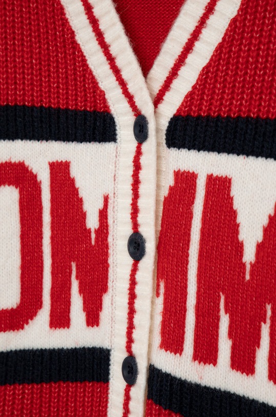 Dziewczynka Tommy Hilfiger Kardigan dziecięcy KG0KG06187.4890 czerwony