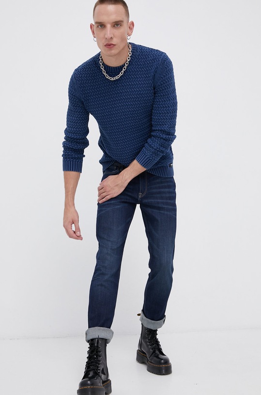 Only & Sons Sweter bawełniany pozostałe granatowy 22020000