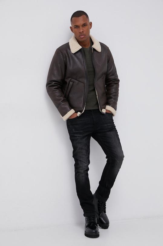 Jack & Jones Sweter bawełniany 12192563 zielony AW21