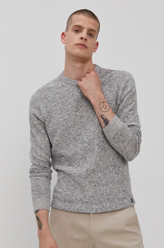 Sveter Premium by Jack&Jones okrúhly sivá 12183370