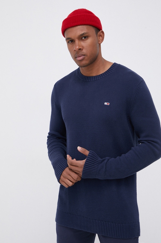 Tommy Jeans Sweter bawełniany DM0DM11856.4890 pozostałe granatowy DM0DM11856.4890