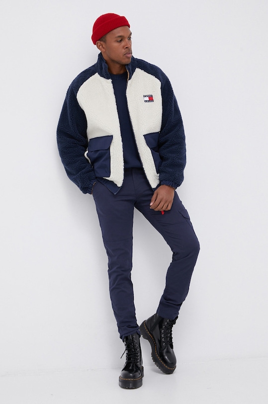 Tommy Jeans Sweter bawełniany DM0DM11856.4890 DM0DM11856.4890 granatowy AW21