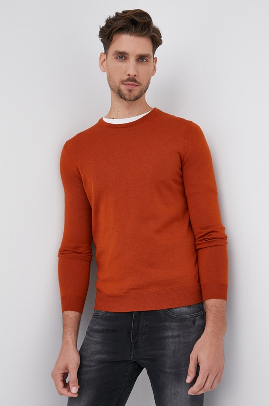 Vlnený sveter Hugo vlna oranžová 50455987