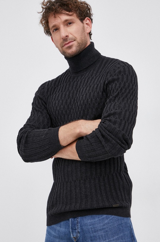 HUGO Sweter wełniany 50456014 50456014 szary AW21