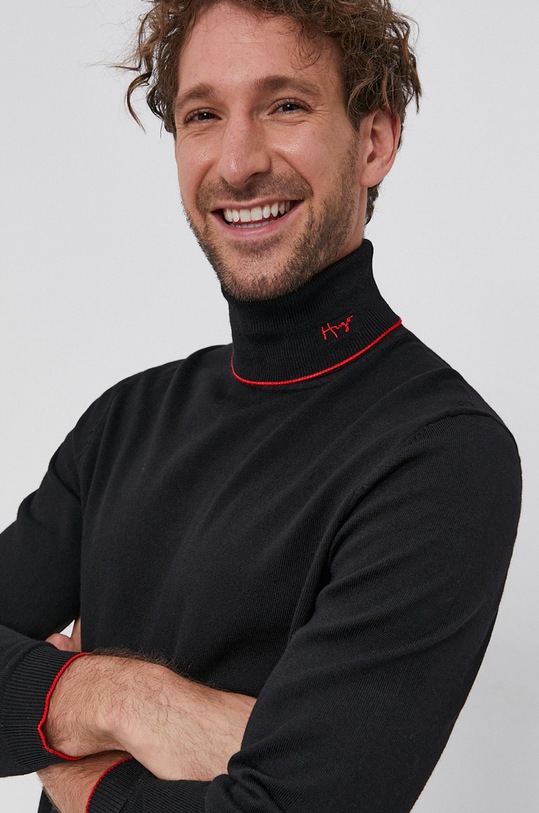 Îmbrăcăminte Hugo Pulover de lână 50456015 negru