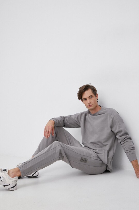 Bavlněná mikina G-Star Raw D19868.B782 šedá AW21