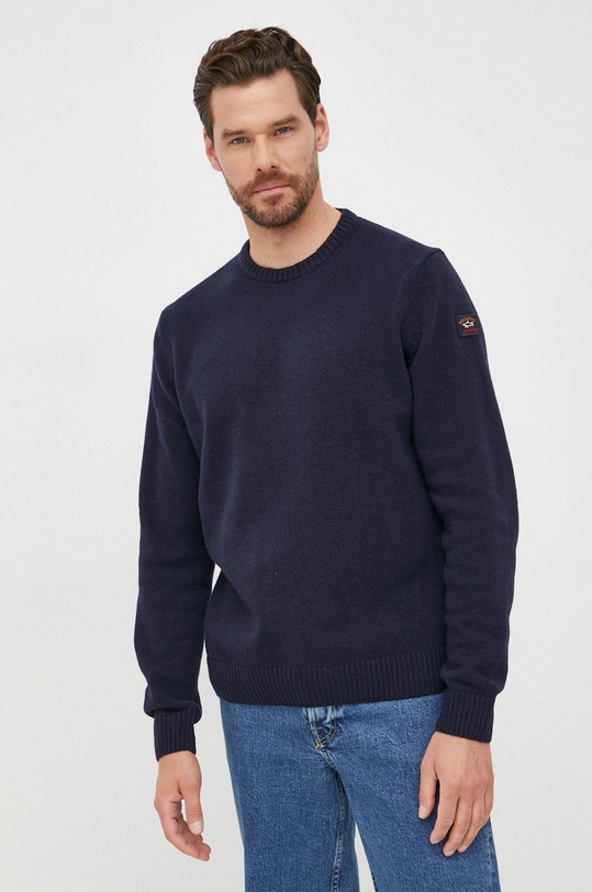 Paul&Shark sweter wełniany granatowy C0P1061