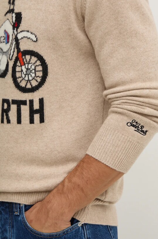 MC2 Saint Barth sweter wełniany HER0001 beżowy