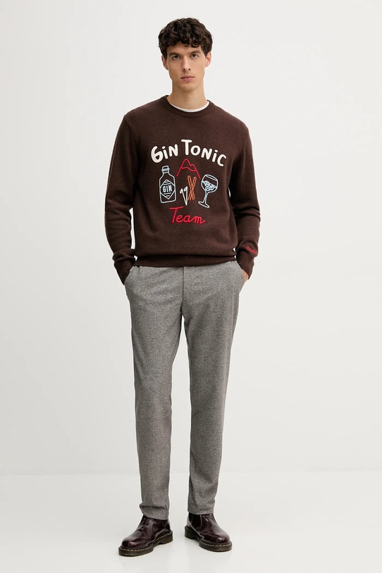 MC2 Saint Barth sweter wełniany HER0001 brązowy AA00