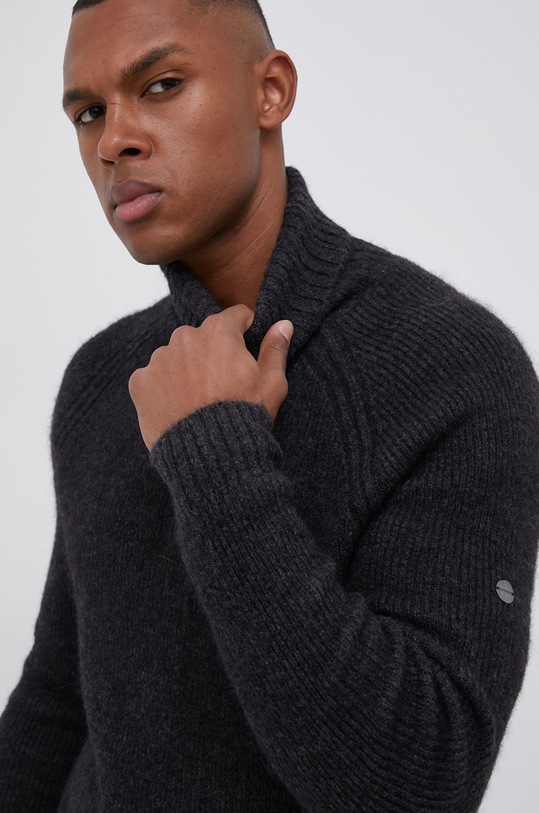 Superdry Sweter wełniany wełna szary M6110301A.HCS