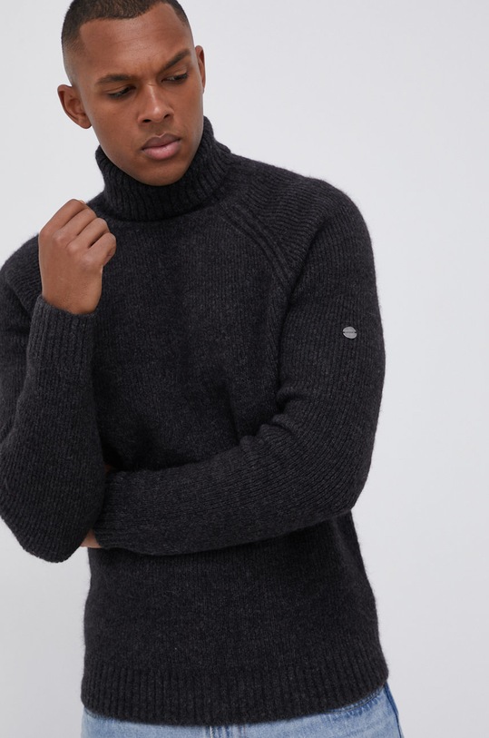 Superdry Sweter wełniany szary M6110301A.HCS