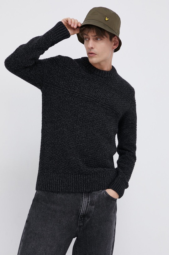 Superdry Sweter z domieszką wełny czarny M6110305A.5ZZ