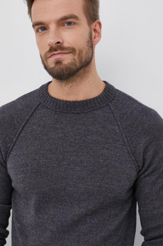 Μάλλινο πουλόβερ Sisley γκρί 105YS1001.65B