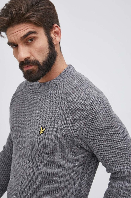Lyle & Scott Sweter okrągły szary KN1506V.T28