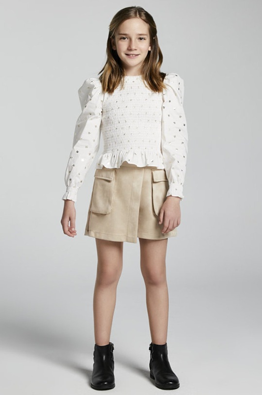 Detské krátke nohavice Mayoral s elastanom béžová 7906.8A.Junior