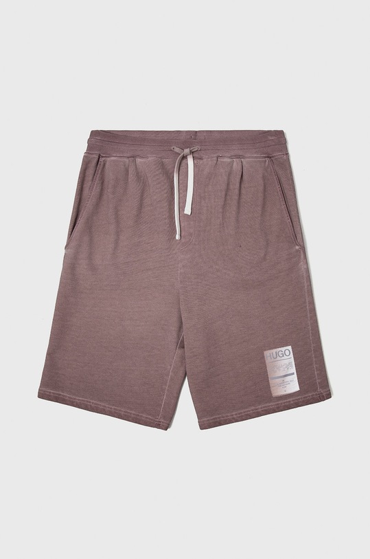 HUGO - Szorty 50446355 dzianina różowy 50446355
