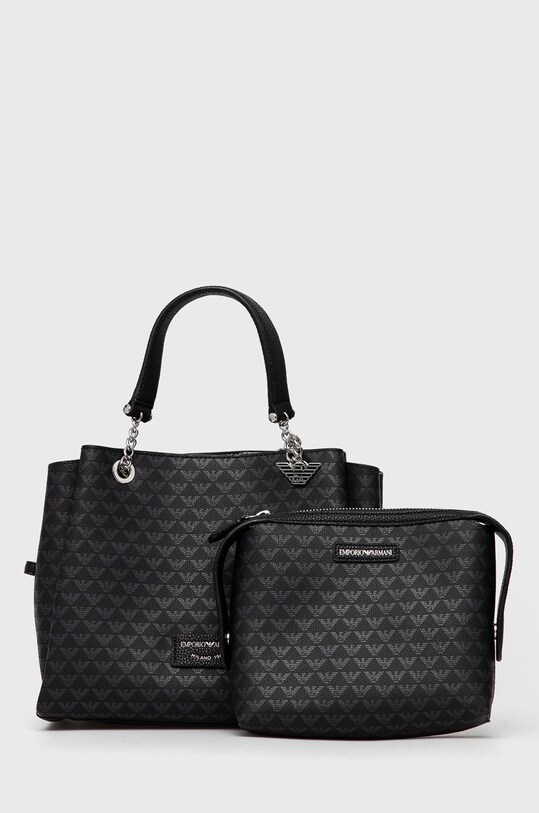 Kabelka Emporio Armani vzorovaný čierna Y3D159.Y345E