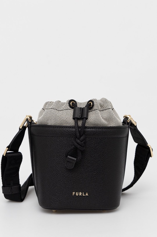 Kožená kabelka Furla přírodní kůže černá WB00332.BX0006.O6000