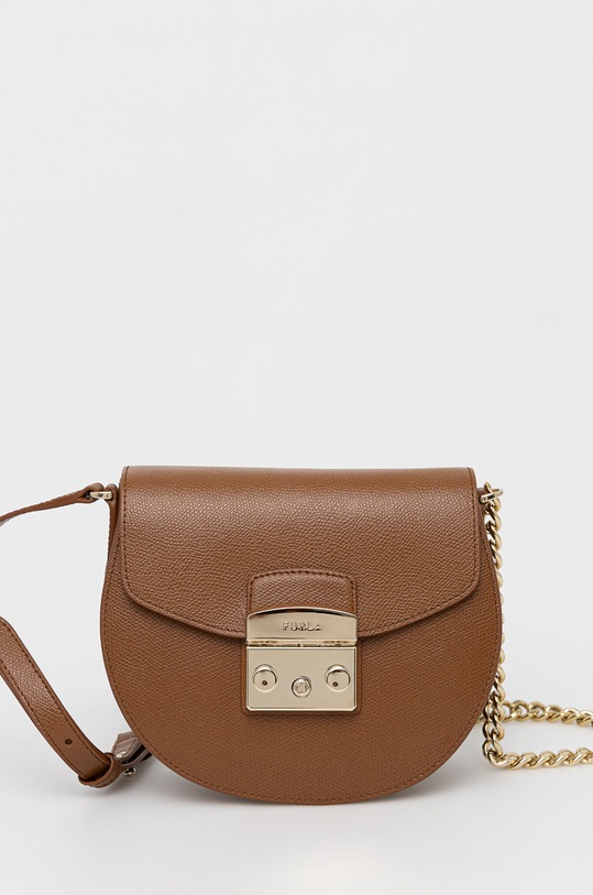 Kožená kabelka Furla přírodní kůže hnědá BATJEP0.ARE000.03B00