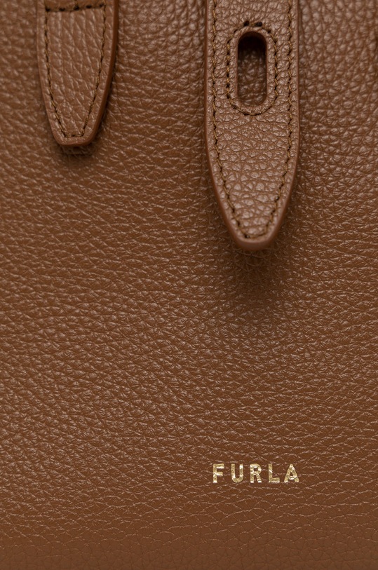 Kožená kabelka Furla BASRFUA.HSF000.03B00 hnědá AA00