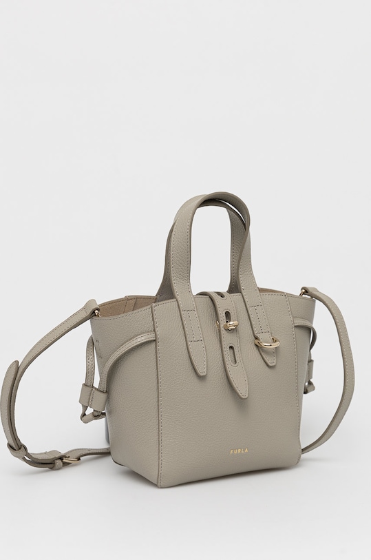 Akcesoria Furla Torebka skórzana BASRFUA.HSF000.M7Y00 szary