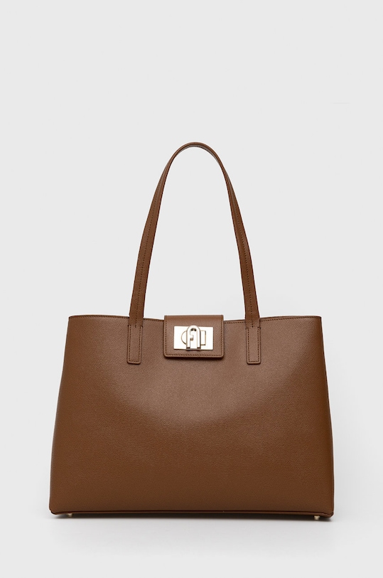 Furla torebka skórzana skóra licowa brązowy WB00145.ARE000.03B00