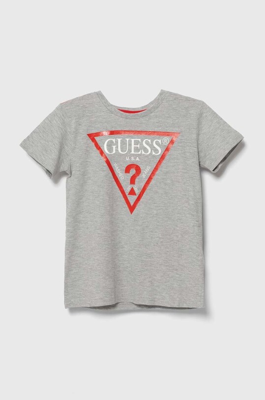 Детска памучна тениска Guess памук сив L73I55.K8HM0