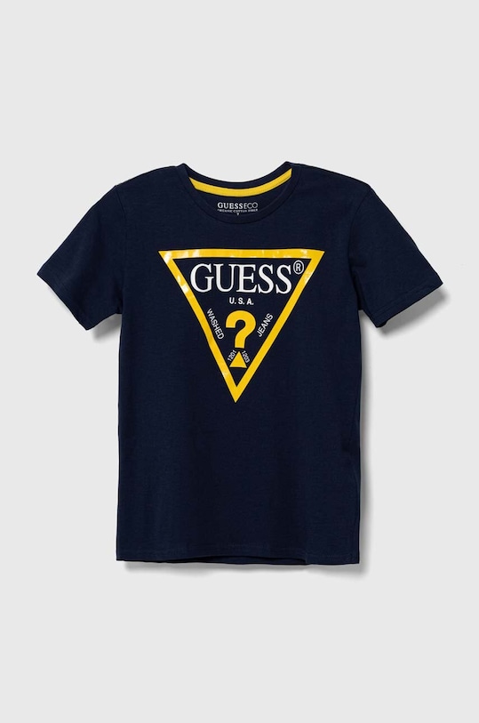 Guess Tricou de bumbac pentru copii print bleumarin L73I55.K8HM0