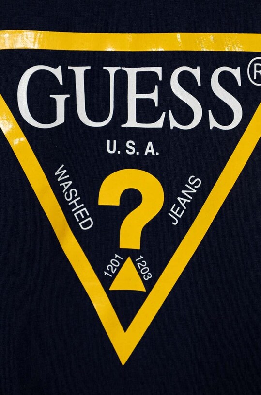 Băieți Guess Tricou de bumbac pentru copii L73I55.K8HM0 bleumarin