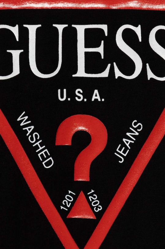 Chłopiec Guess T-shirt bawełniany dziecięcy L73I55.K8HM0 czarny