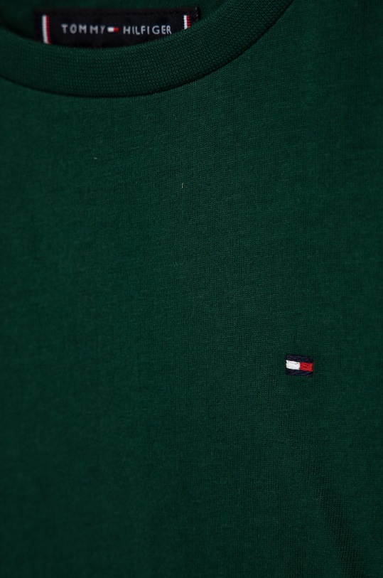 Chłopiec Tommy Hilfiger T-shirt bawełniany dziecięcy KB0KB06879.4890 zielony