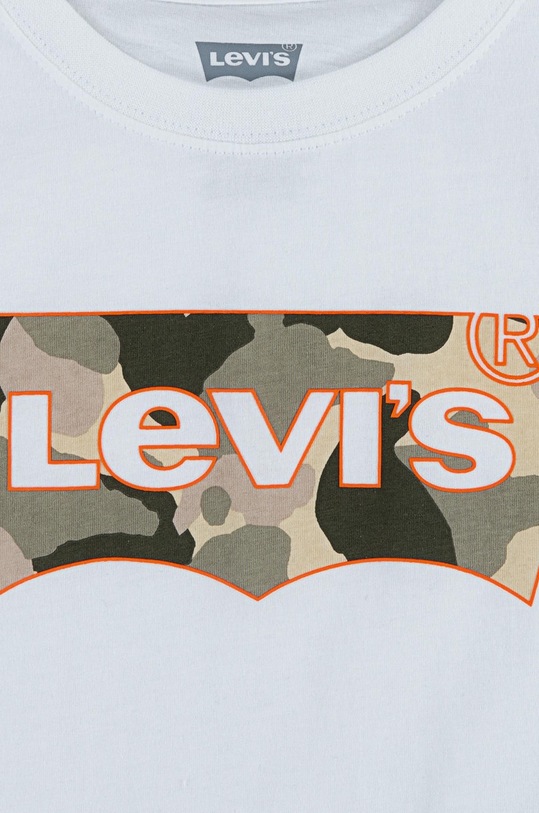 Dětské bavlněné tričko Levi's 9ED581.NEW.B bílá AW21