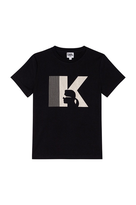 Karl Lagerfeld Tricou de bumbac pentru copii print negru Z25308.126.150