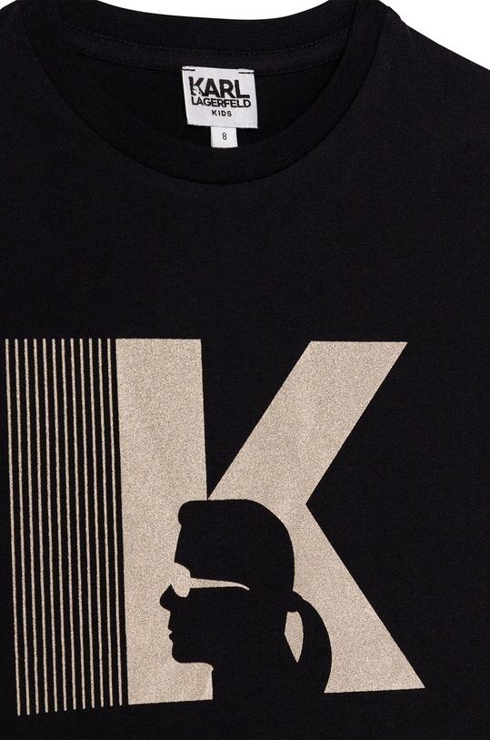Karl Lagerfeld Tricou de bumbac pentru copii Z25308.126.150 negru AW21