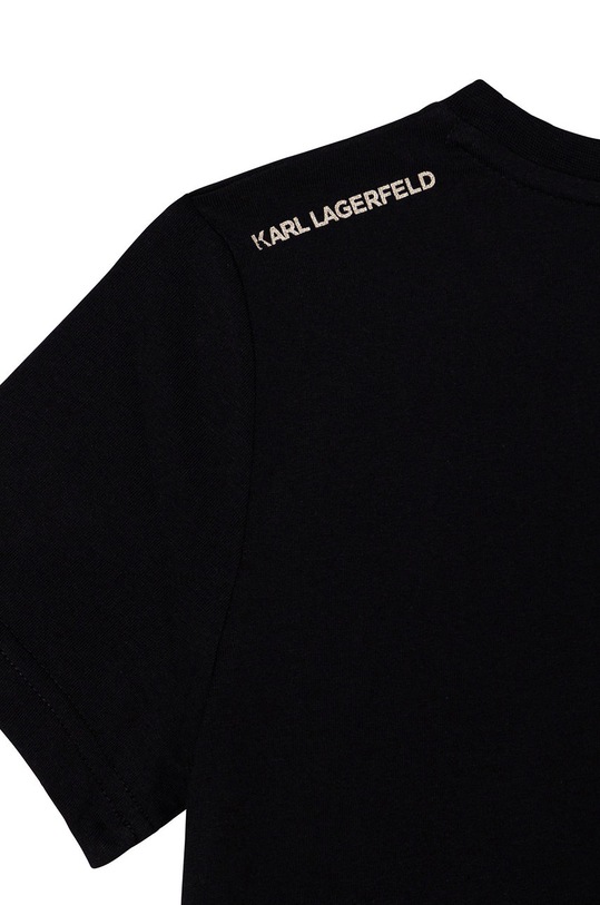 Karl Lagerfeld Tricou de bumbac pentru copii negru Z25308.126.150